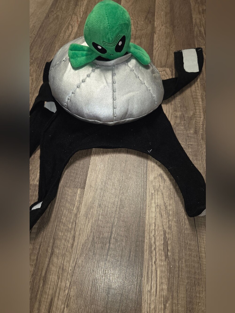 Alien Spaceship Dog Costume - Silver & Black